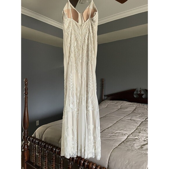 Ivory Beaded Sheath Wedding Dress Gown, Melissa Sweet, Size 4-6, Mermaid, Prom - Picture 12 of 15